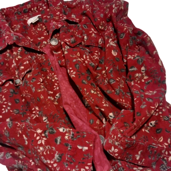 Christopher & Banks Floral Red Jacket - Picture 3 of 4